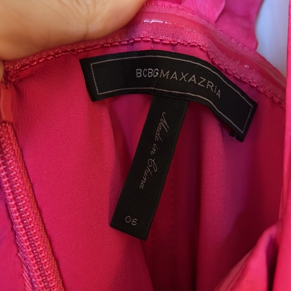 BCBGMAXAZRIA Barbie Pink One Shoulder Dress size 6 - Picture 5 of 7